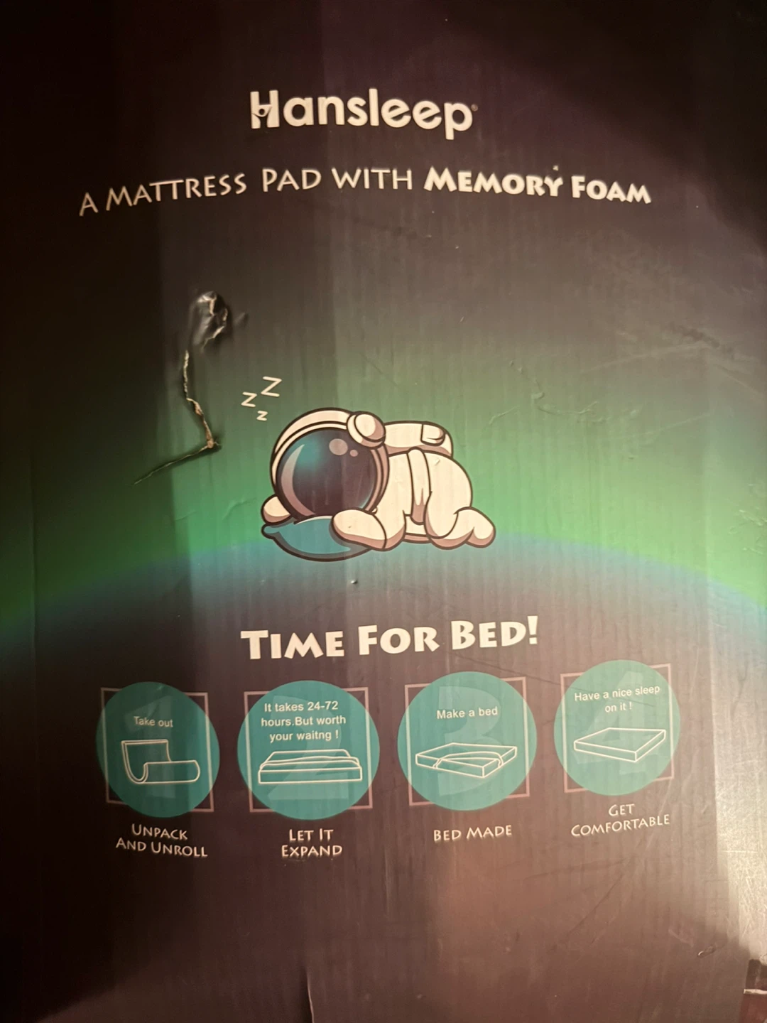 Hansleep Memory Foam Mattress Pad 60x80 inches