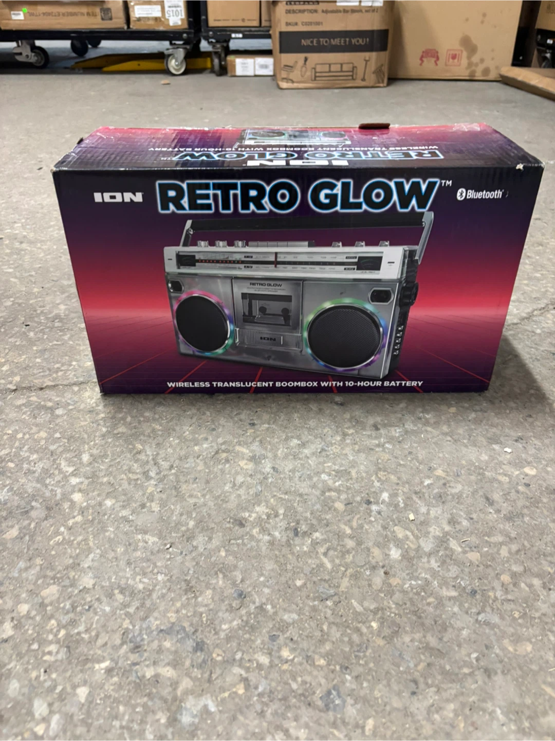 ION Retro Glow Bluetooth Boombox – Brand New in Box - photo 2