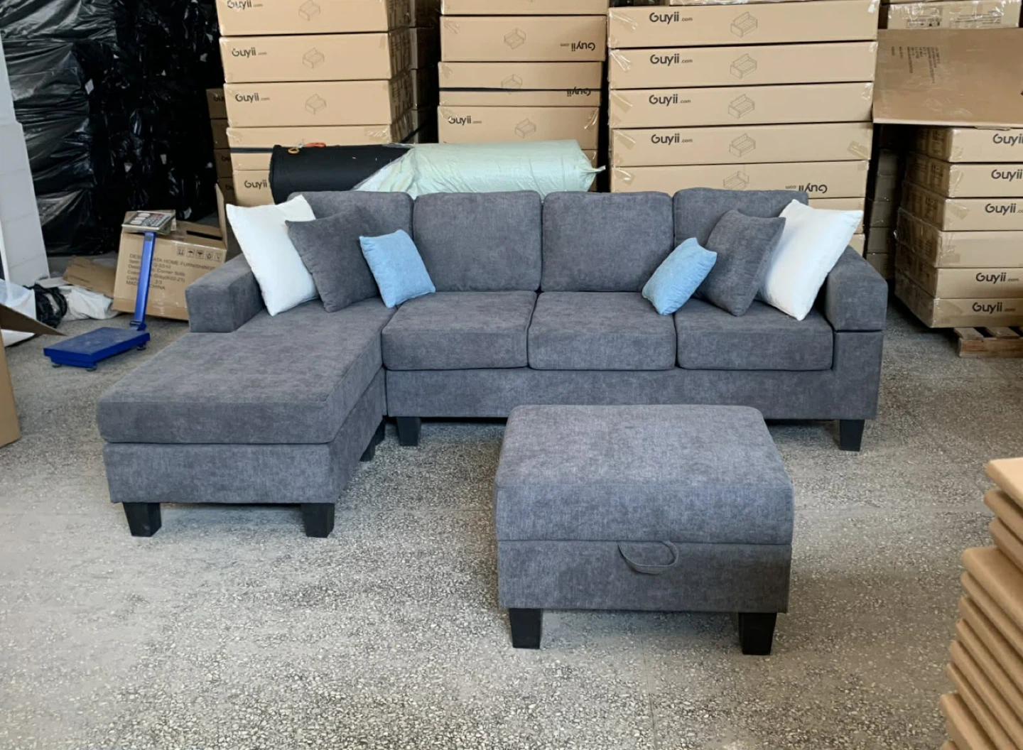 Brand New Dark Grey European style 4 seater lounge sofa 🏆