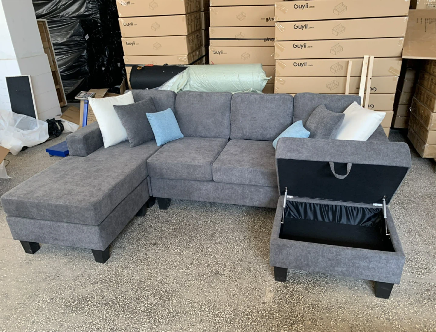 Brand New Dark Grey European style 4 seater lounge sofa 🏆 - photo 2