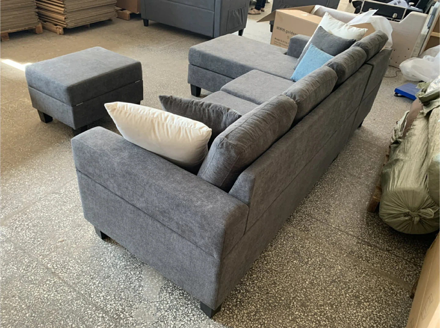 Brand New Dark Grey European style 4 seater lounge sofa 🏆 - photo 3