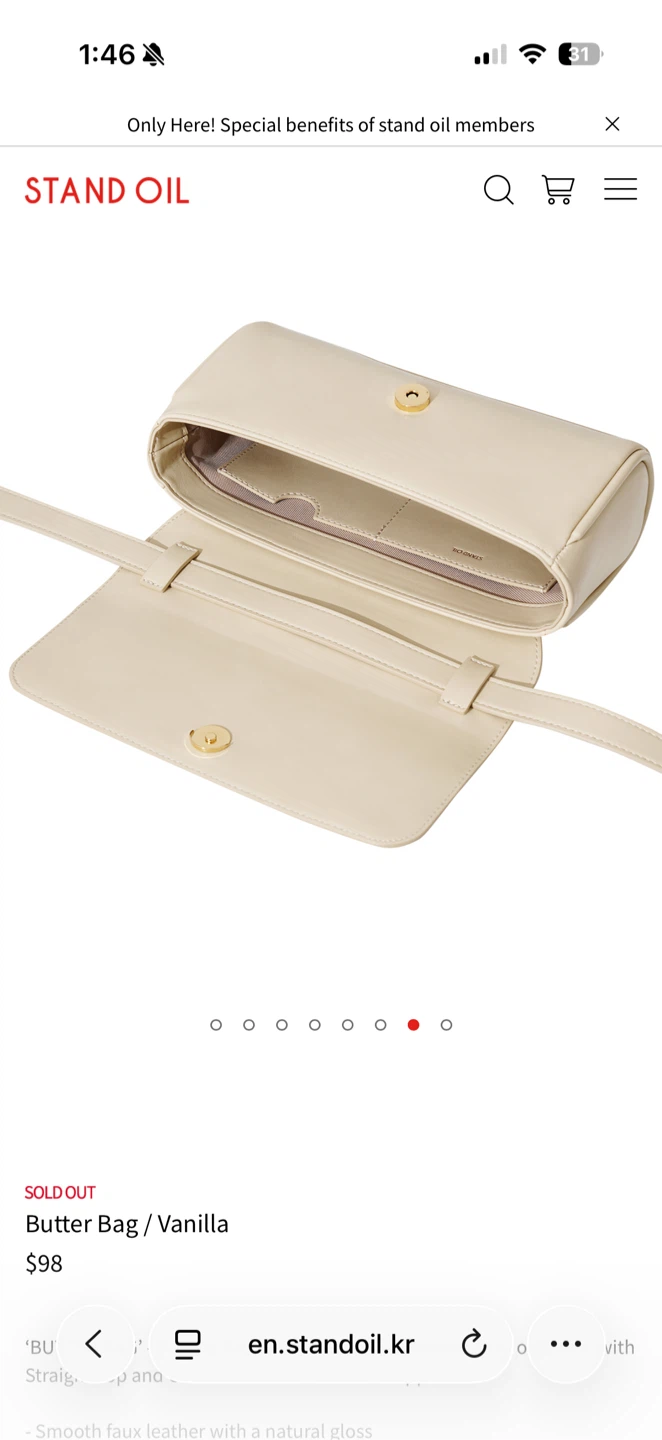 [NO CAP] 🇰🇷Stand Oil Butter Bag / Vanilla - photo 3