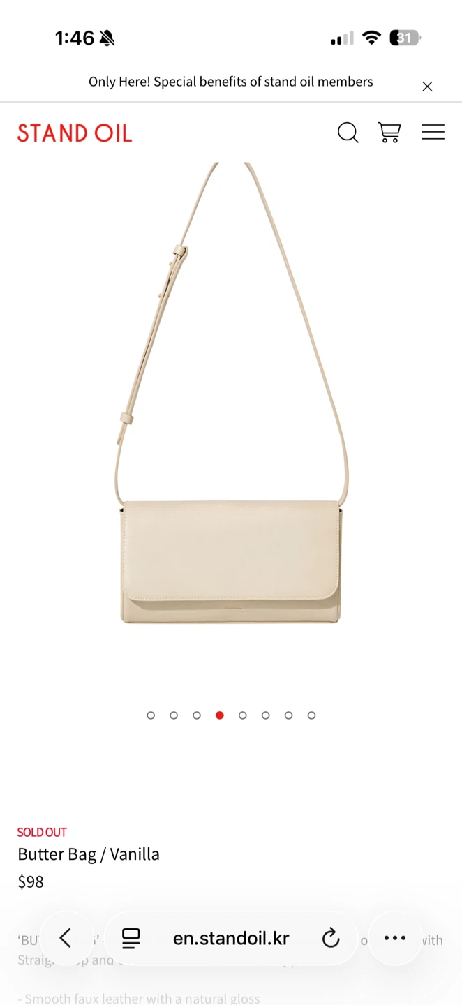 [NO CAP] 🇰🇷Stand Oil Butter Bag / Vanilla - photo 2