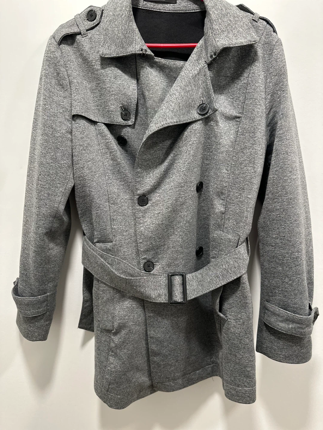 Zara Man Grey Double-Breasted Trench Coat - photo 2