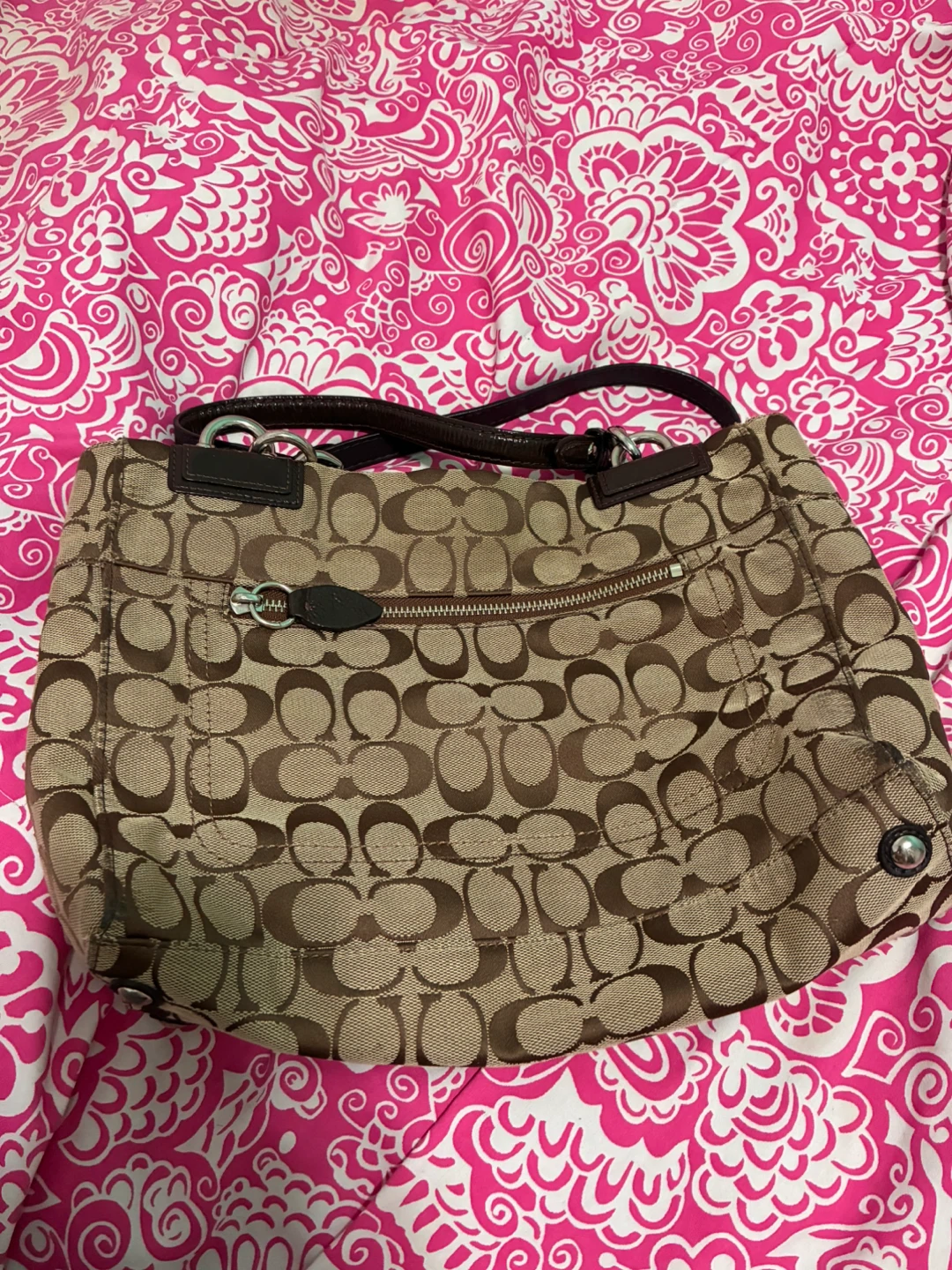 Penelope Signature Jacquard Carryall shoulder bag - photo 2
