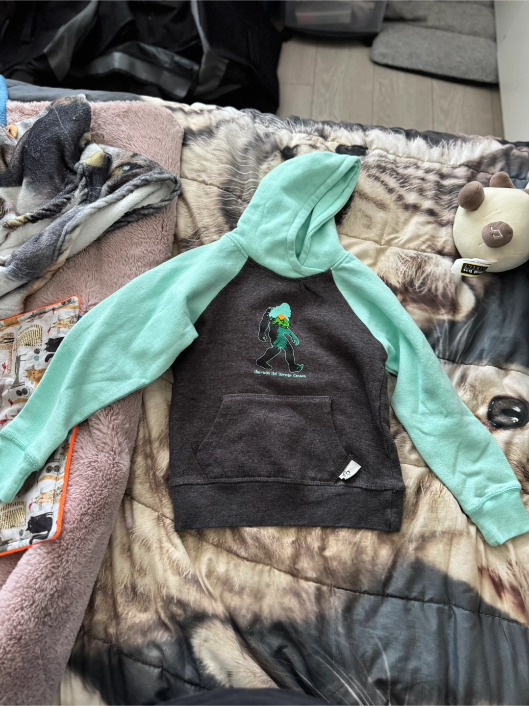 Kids Bigfoot Hoodie - Harrison Hot Springs Canada size 6X