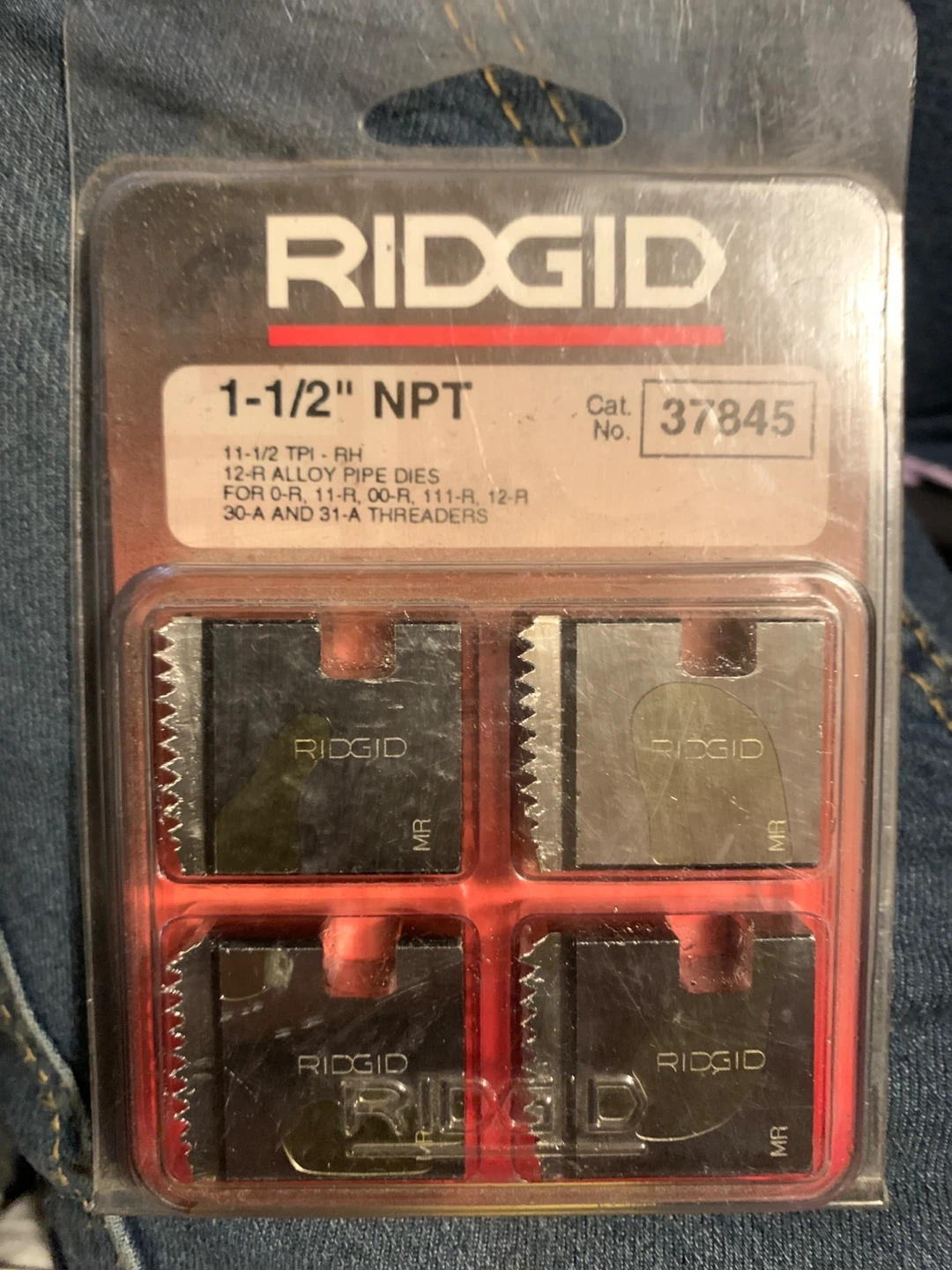 RIDGID 1-1/2" NPT 12-R Alloy Pipe Dies Set