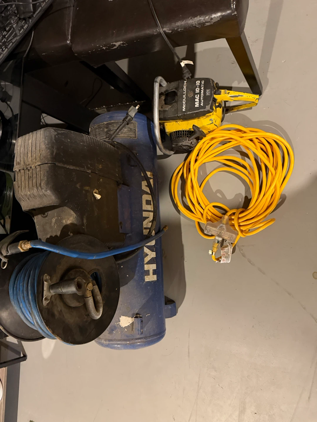 Hyundai Air Compressor with McCulloch Chainsaw