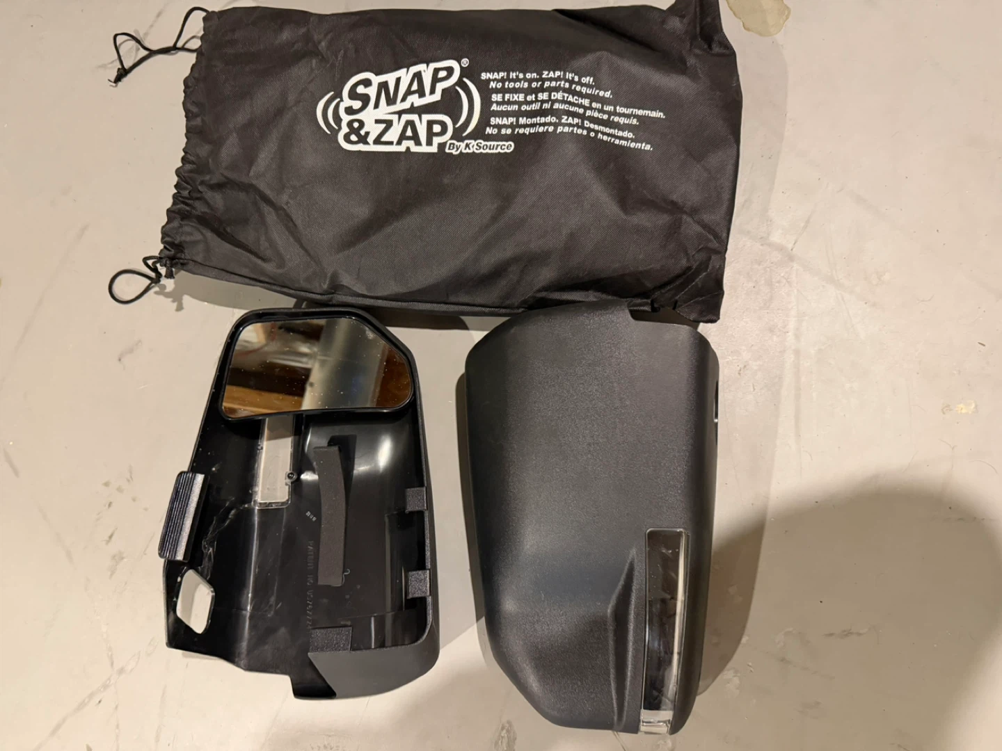 Snap & Zap Towing Mirror Extension by K-Source