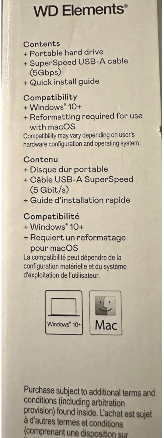 WD Elements 5TB Portable External Hard Drive HDD - photo 3