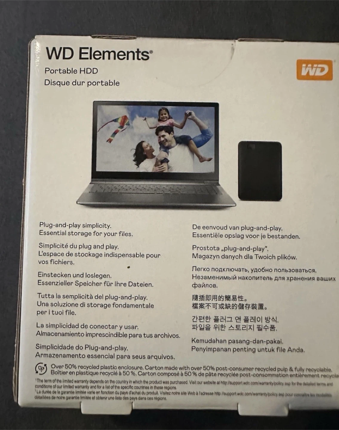 WD Elements 5TB Portable External Hard Drive HDD - photo 2