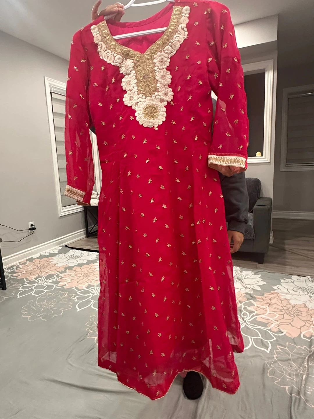 Three Piece Shalwar Kameez Outfit Set - photo 5