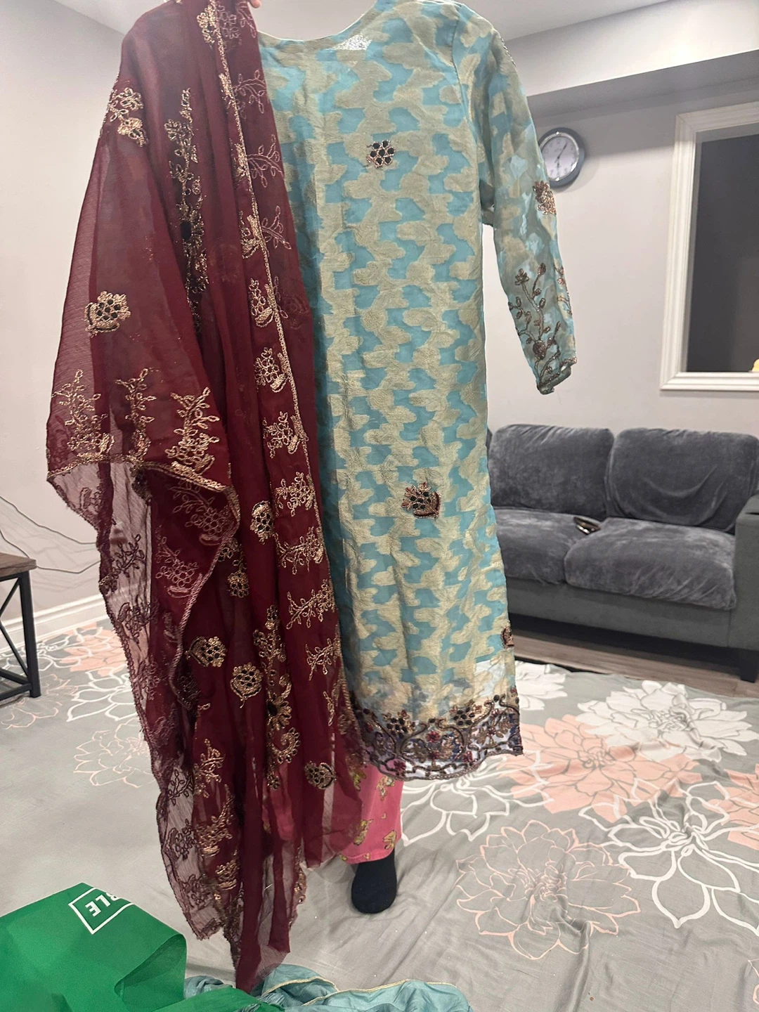 Three Piece Shalwar Kameez Outfit Set