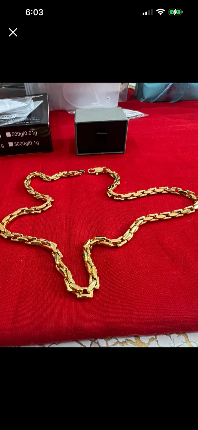 750-Italian Gold Plated Chain Necklace - photo 2