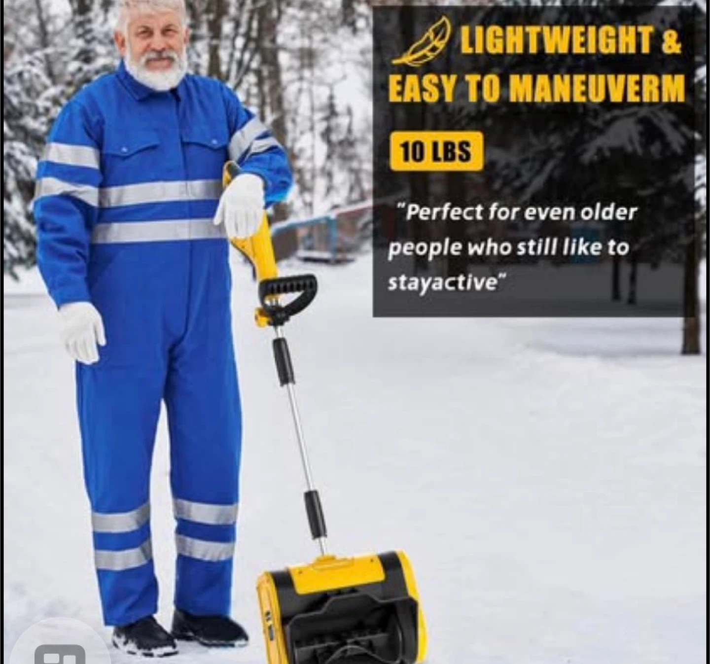 Yellow Electric Snow Shovel/Blower - photo 4