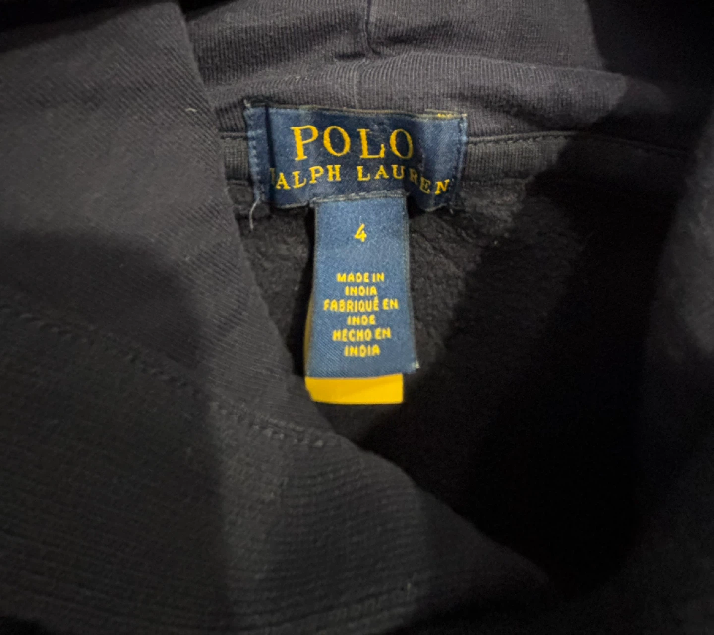 Kids Polo Ralph Lauren Navy Hoodie Size 4 - photo 3