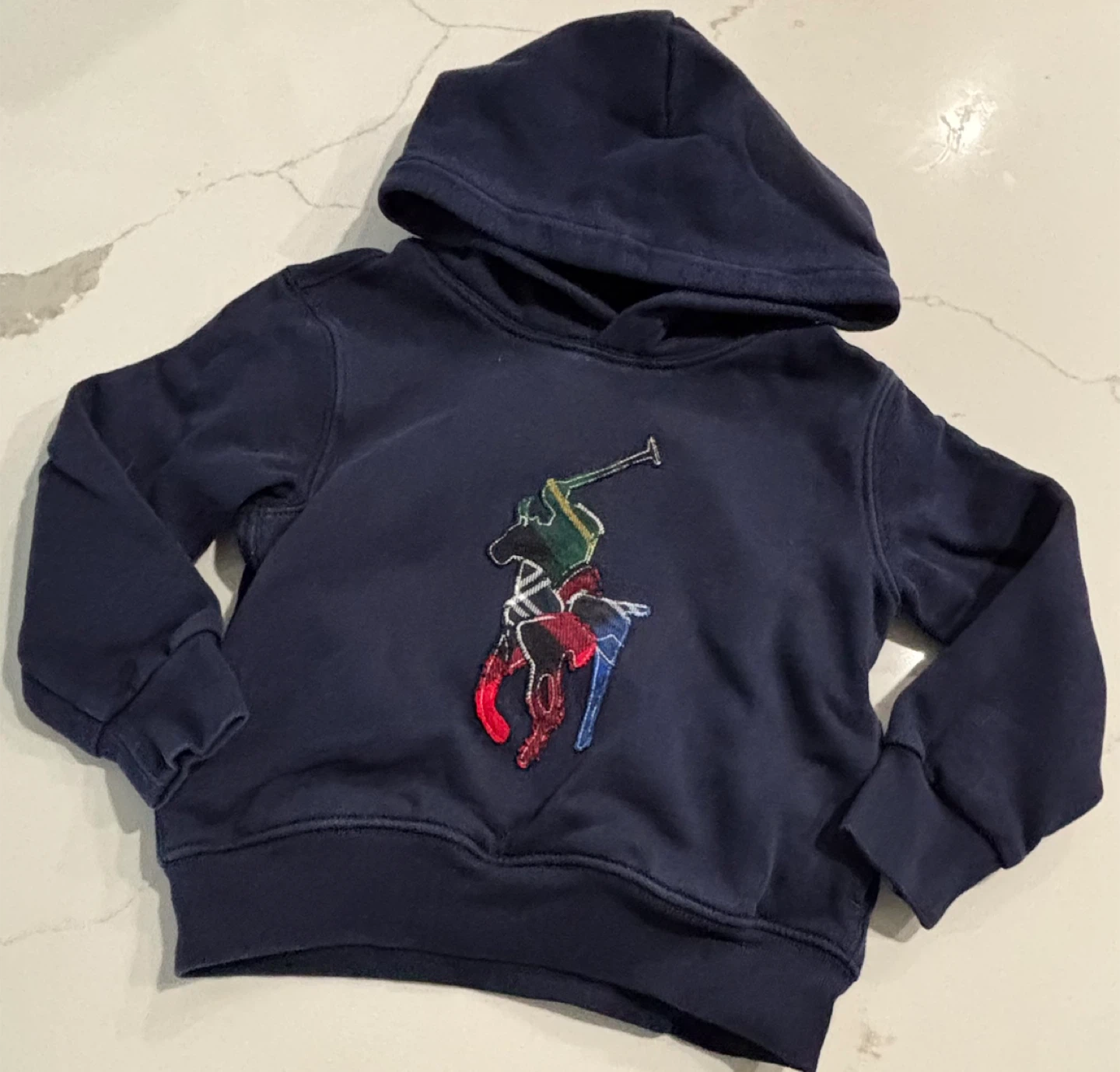 Kids Polo Ralph Lauren Navy Hoodie Size 4