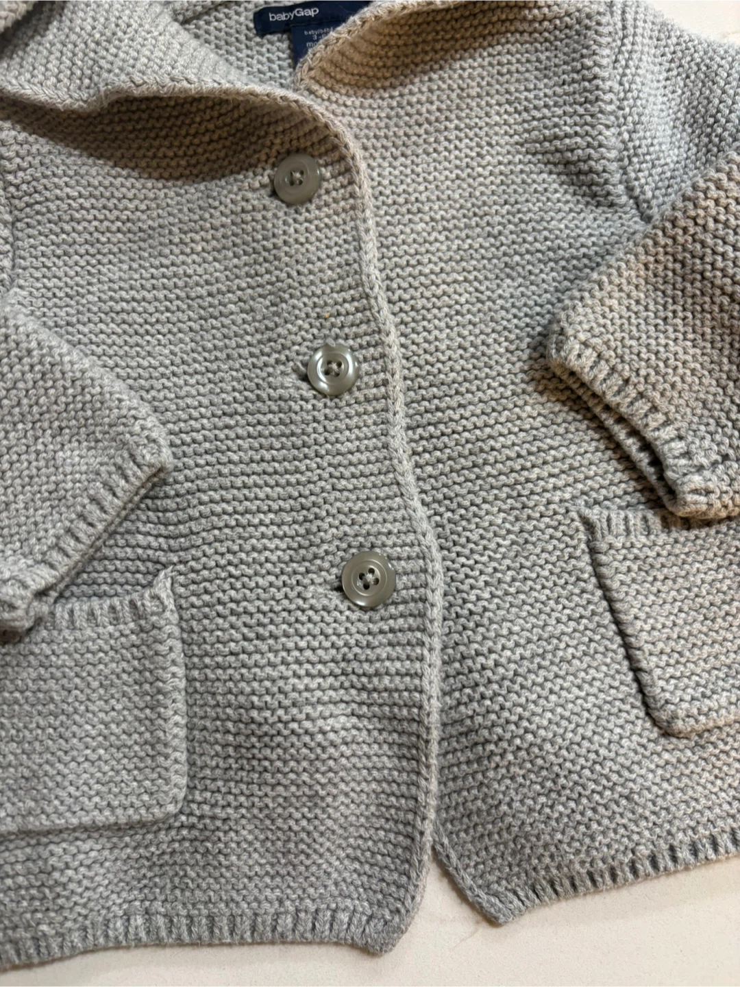 Gap Baby Brannan Bear Knit Cardigan w/Hood 3-6 Months - photo 3