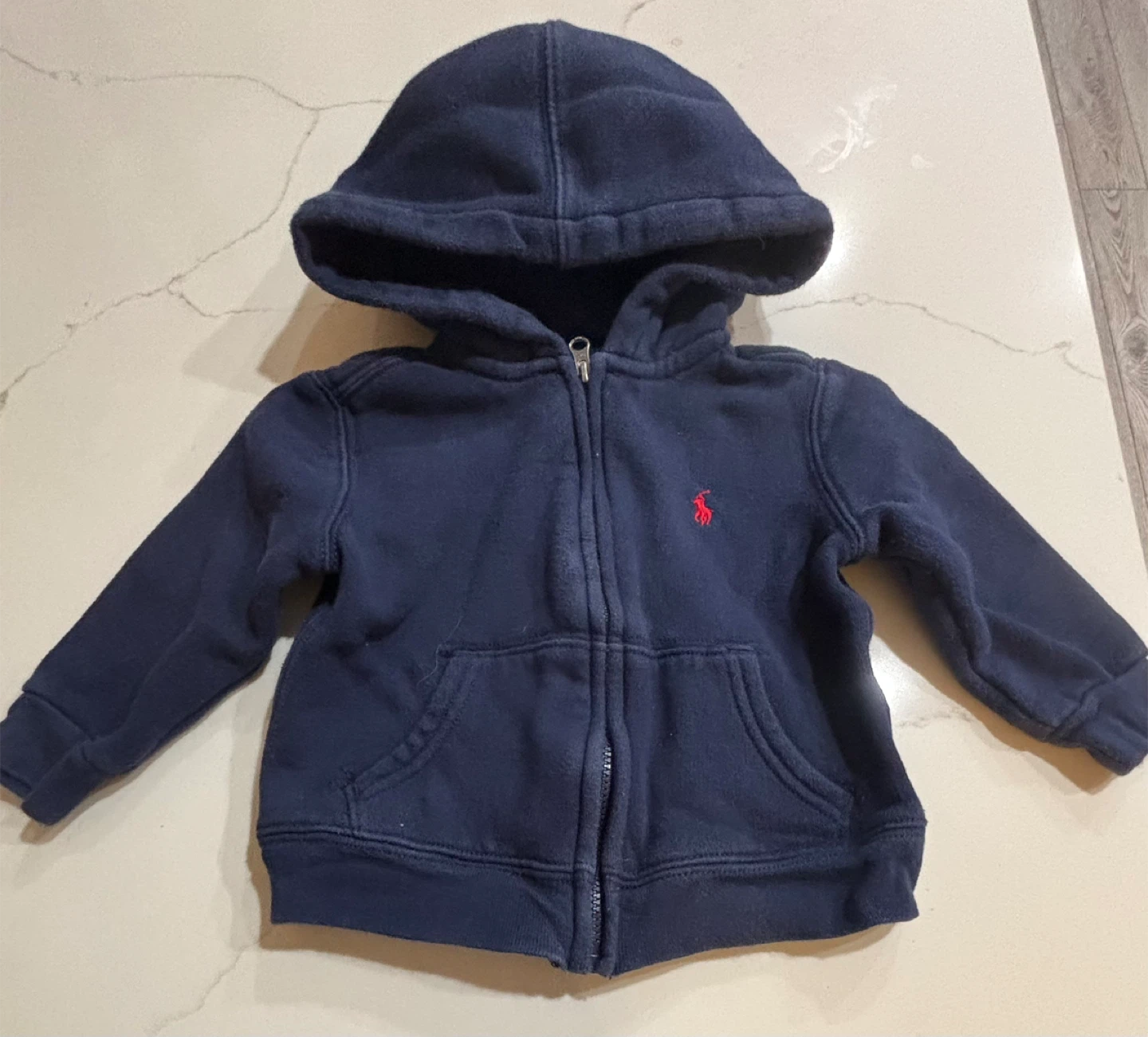 Ralph Lauren Baby Zip-Up Hoodie - Navy Blue - 18 Months