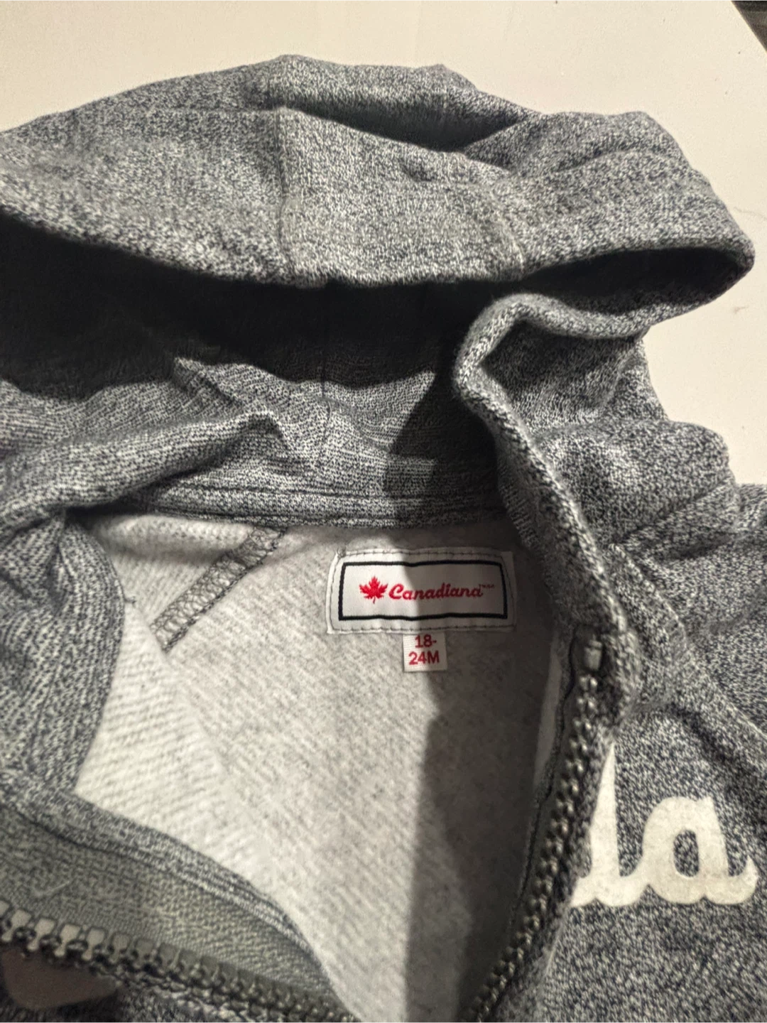 Canadiana Grey Zip-Up Hoodie - 24 Months - photo 3