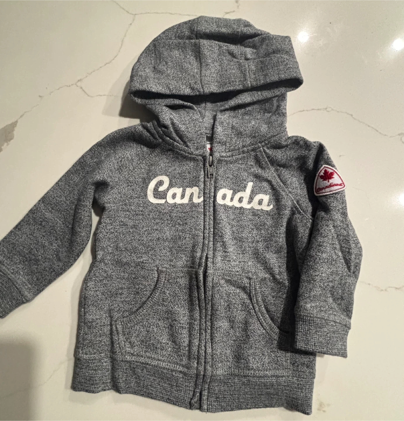 Canadiana Grey Zip-Up Hoodie - 24 Months
