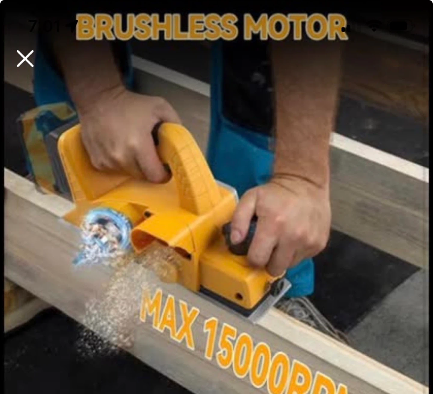 Yellow Power Planer for DeWalt 18V Battery - photo 4
