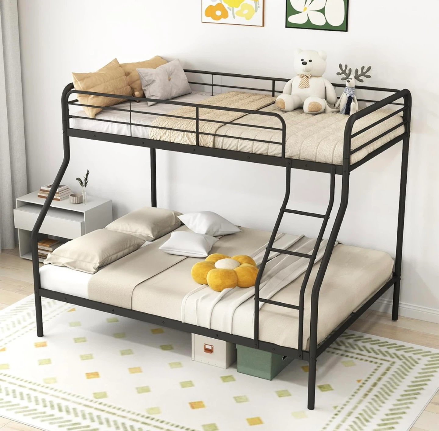 Black Metal Bunk Bed - Twin Over Full