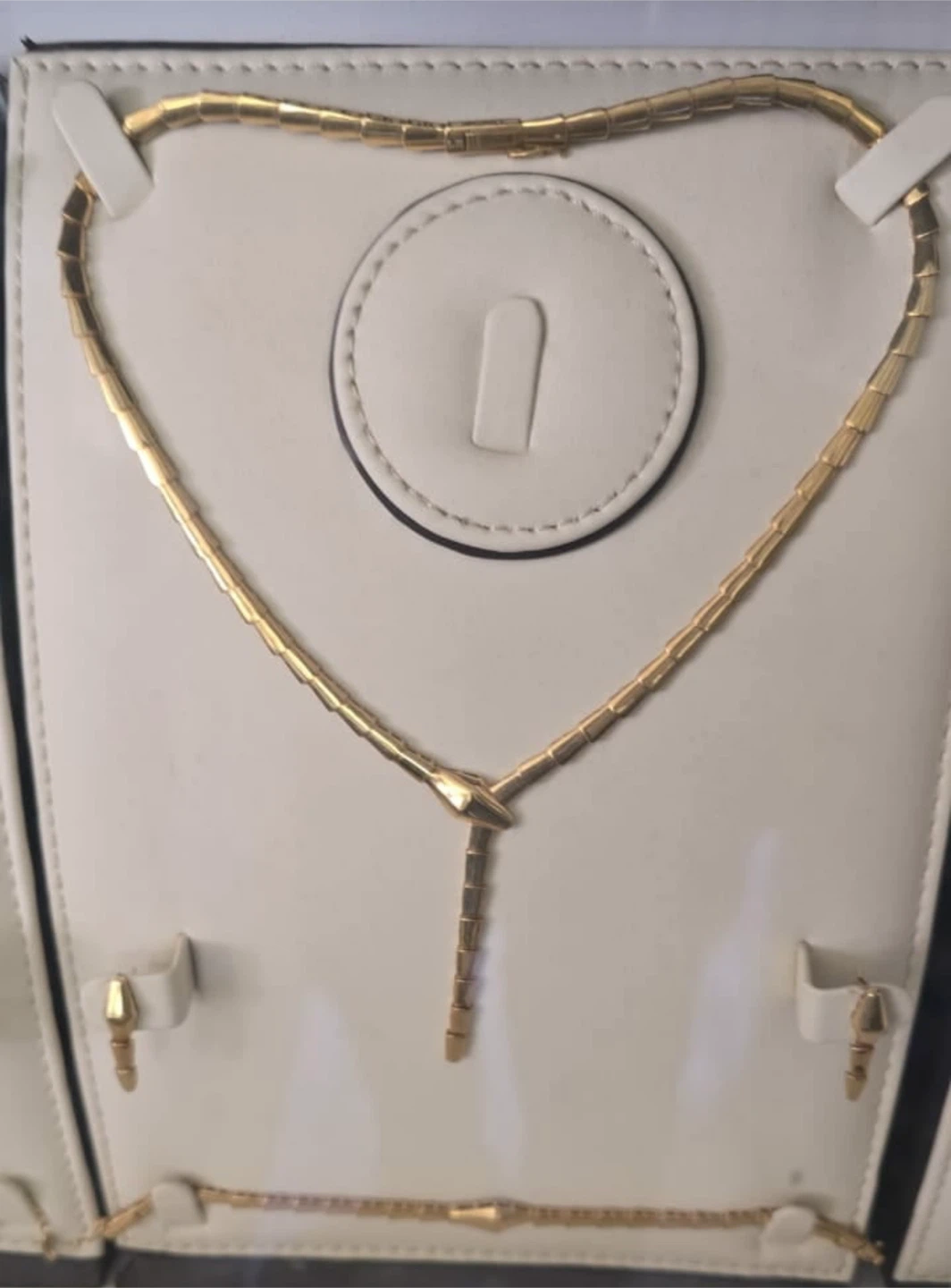 18 k Real Gold Necklace and Earrings Set with Bracelet - photo 5