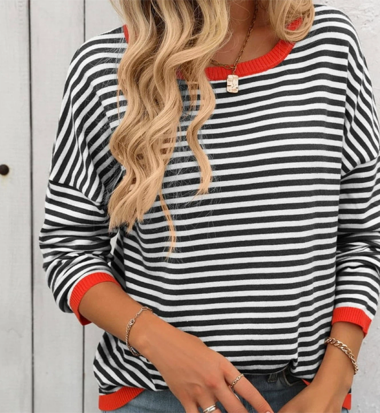 Zesica Striped Sweater - Size L