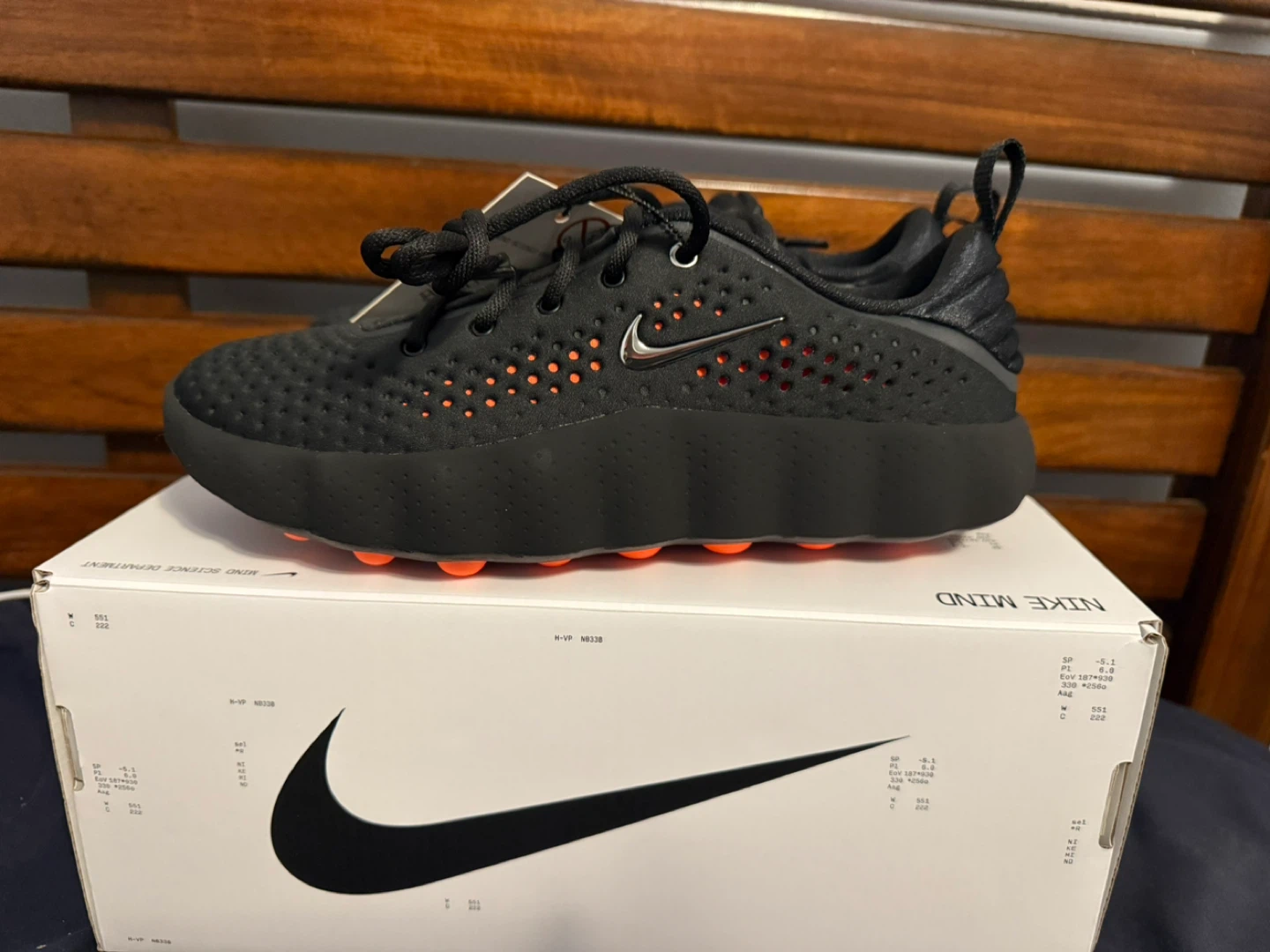 Nike Mind 002 Black/Chrome & Hyper Crimson - Sz 9 ($270) - photo 3