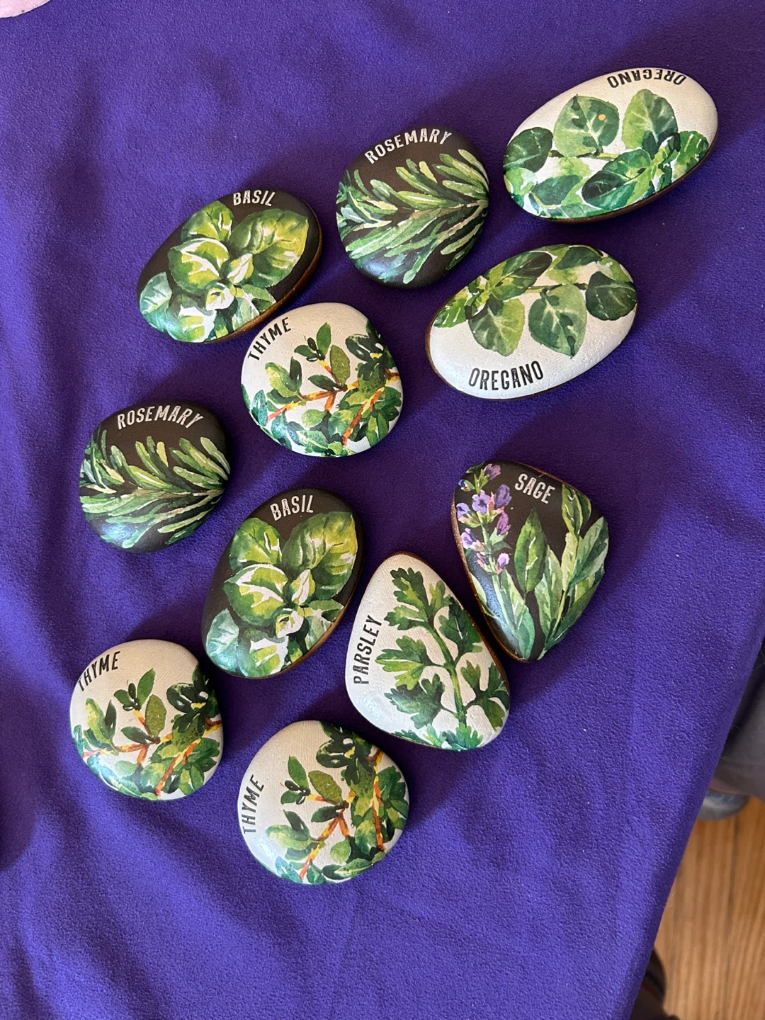 Stone Herb Garden Markers