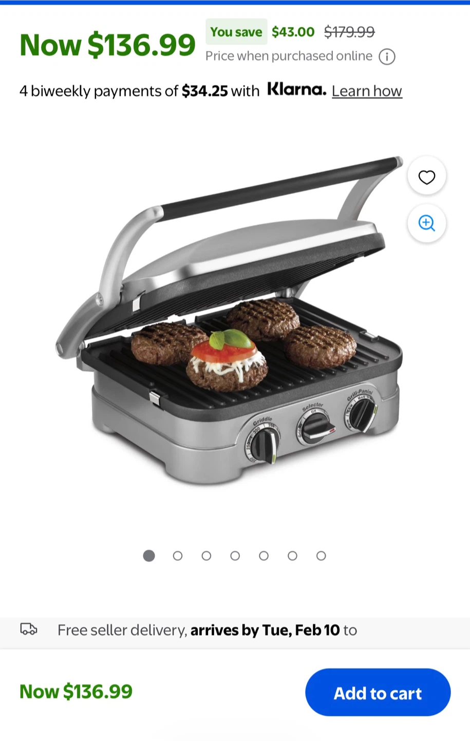 Cuisinart Griddler 5-in-1 Electric Grill and Panini Press
