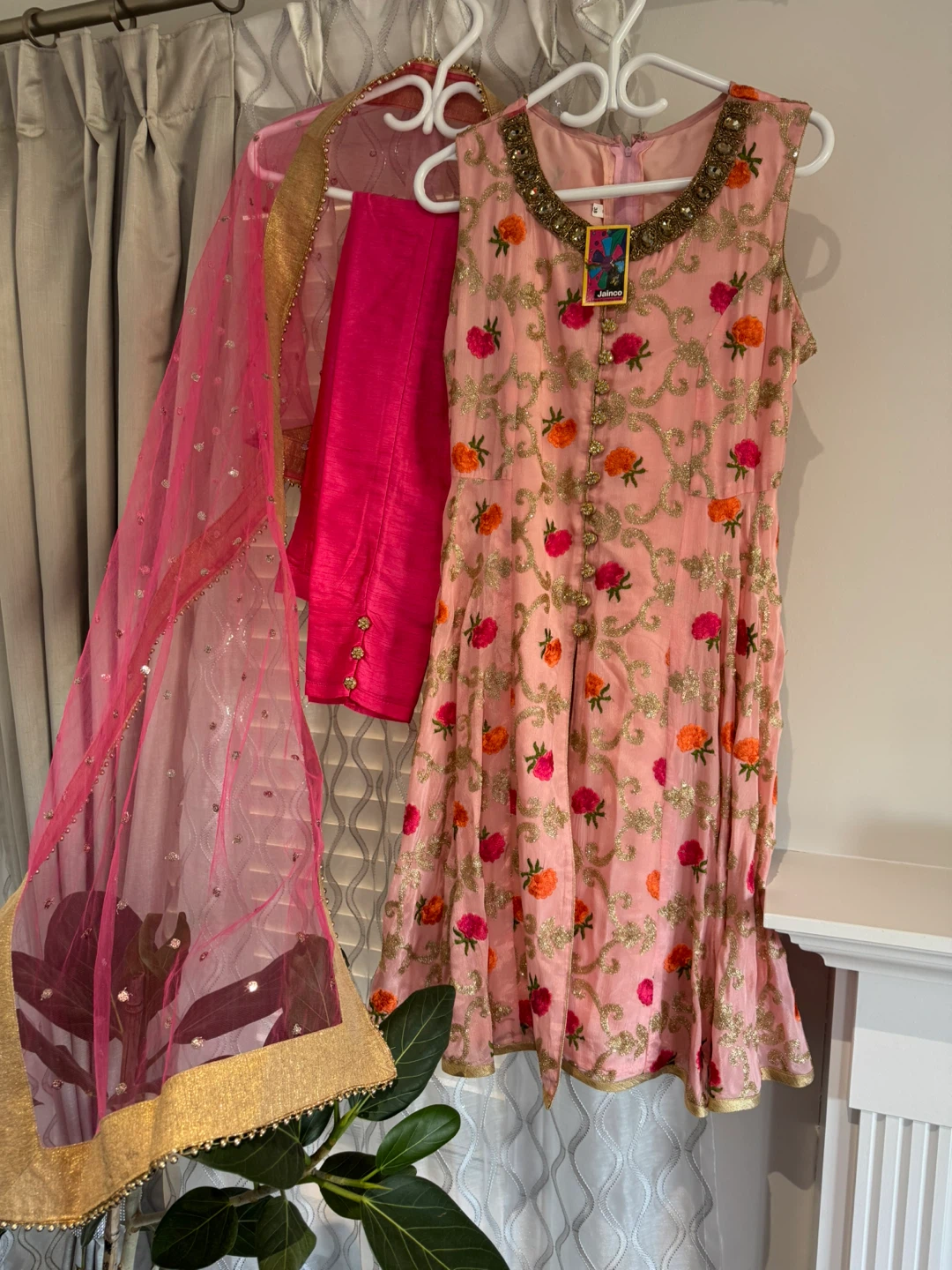 Jainco Pink Embroidered Salwar Kameez Set with Dupatta - photo 2