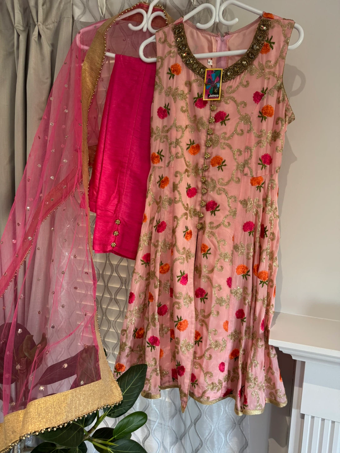Jainco Pink Embroidered Salwar Kameez Set with Dupatta - photo 3