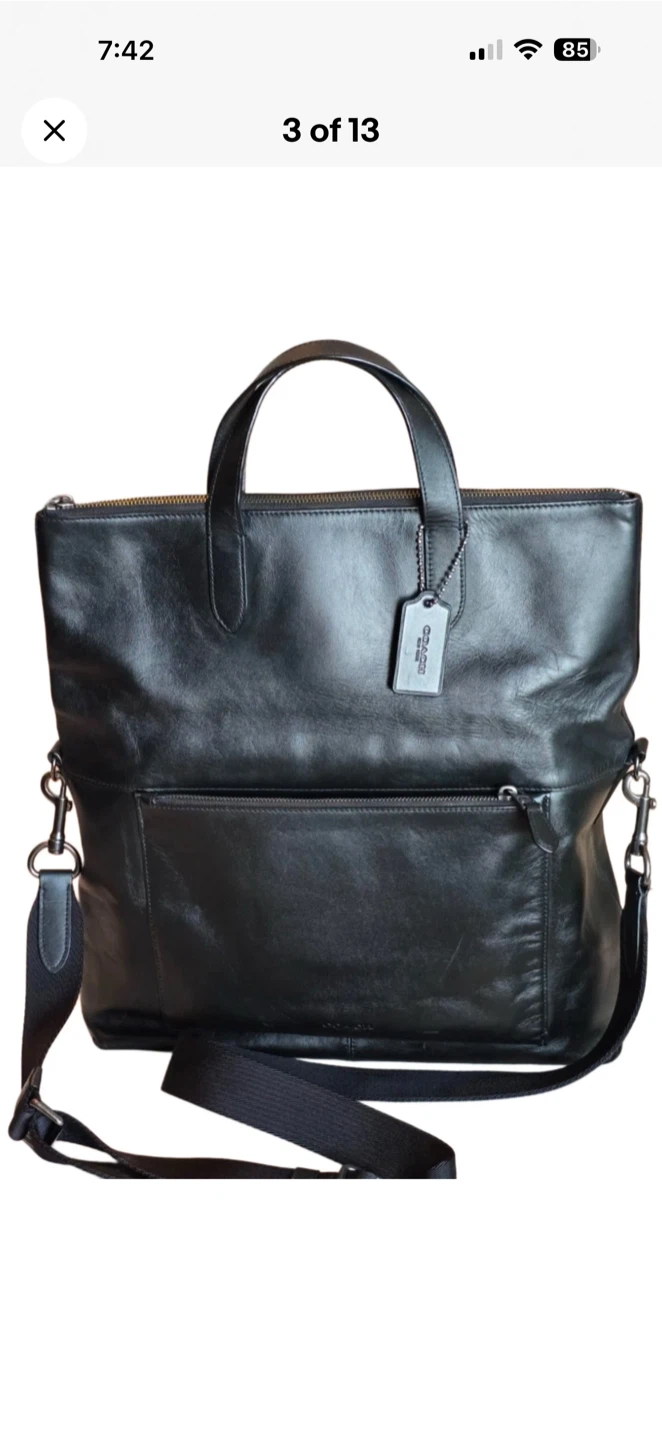 Coach Leather Tote Bag