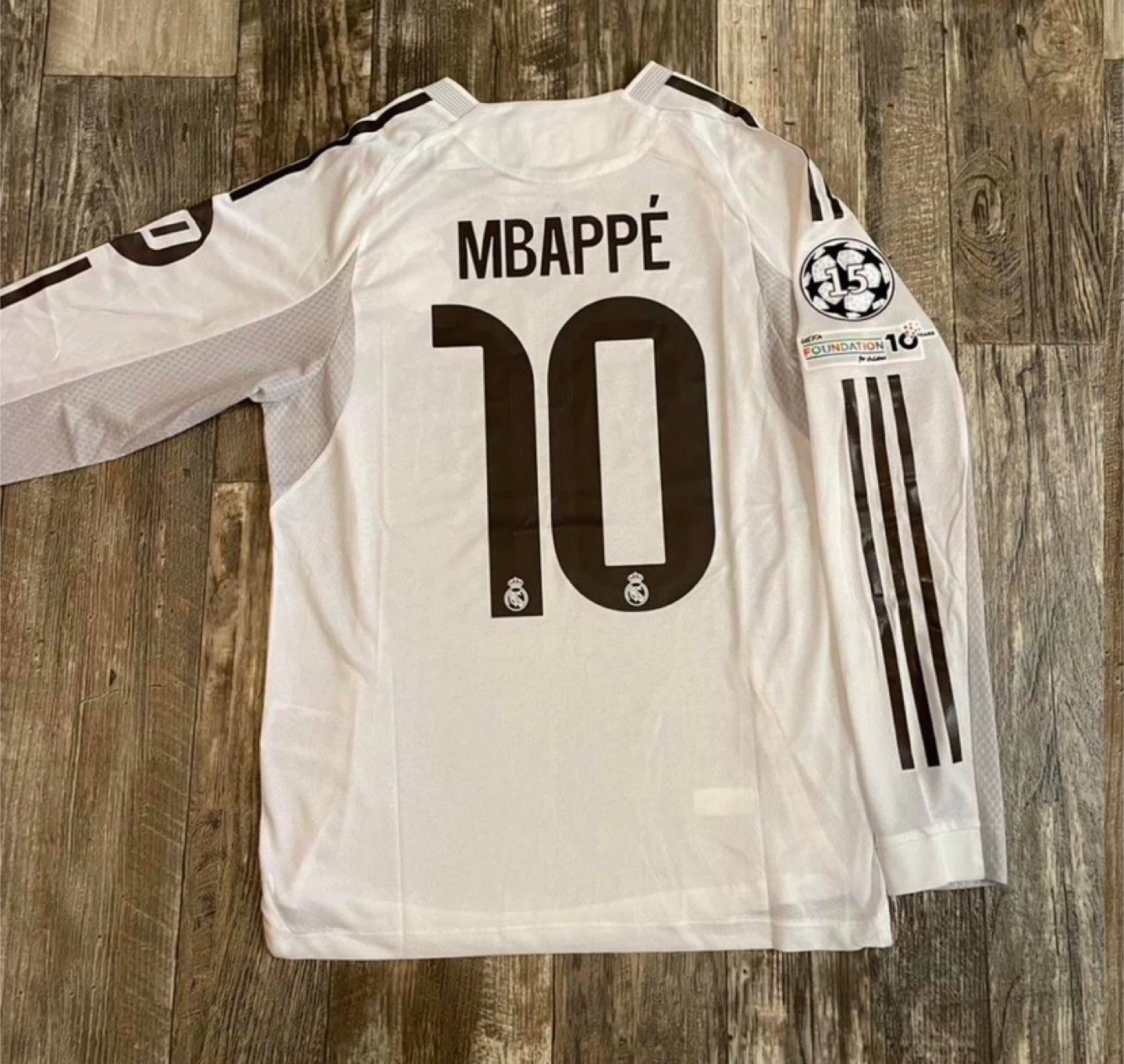 Real Madrid Mbappé #10 2025/2026 Home Long Sleeve UCL Jersey - photo 2