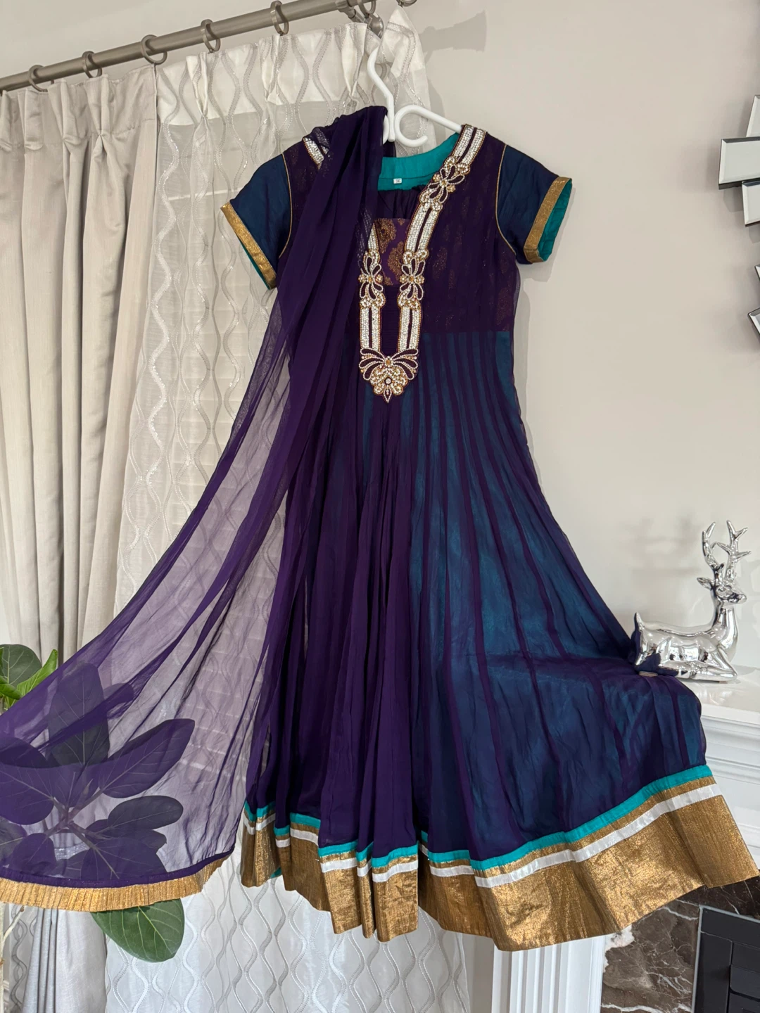 Girls' Purple Salwar Kameez Outfit