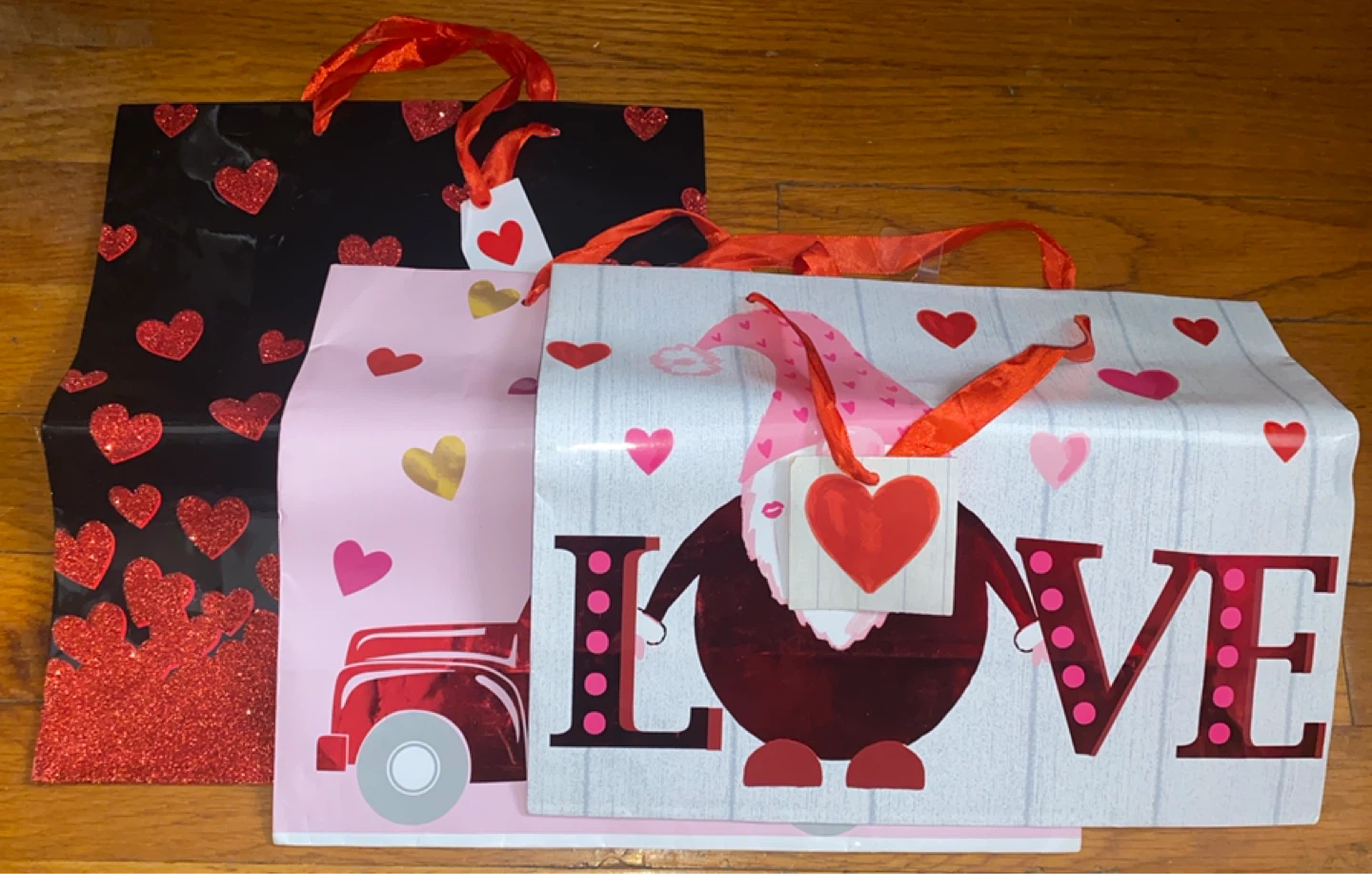 Valentine's Day Gift Bags - Set of 3
