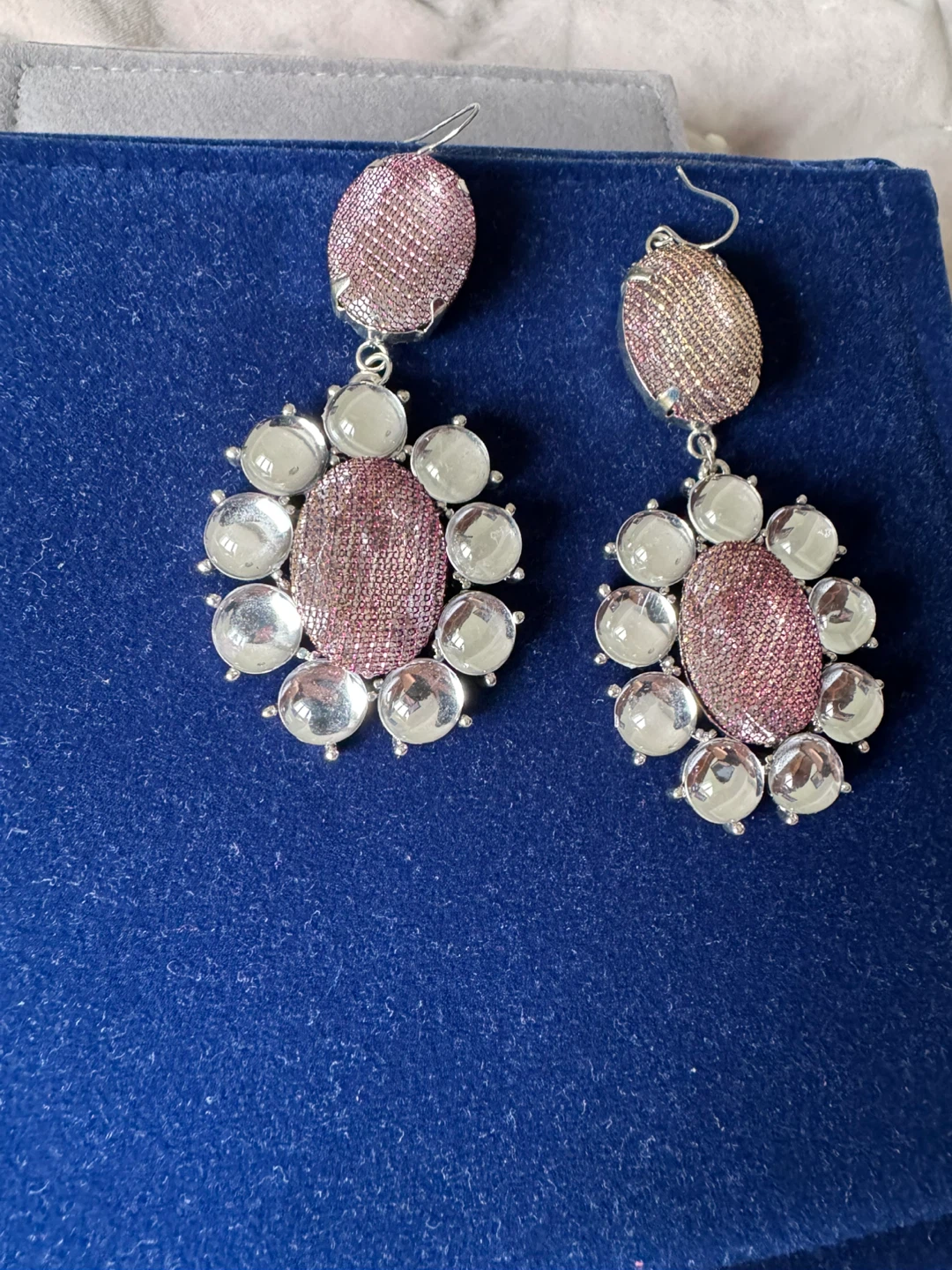 Sparkly Pink Dangle Earrings - photo 4