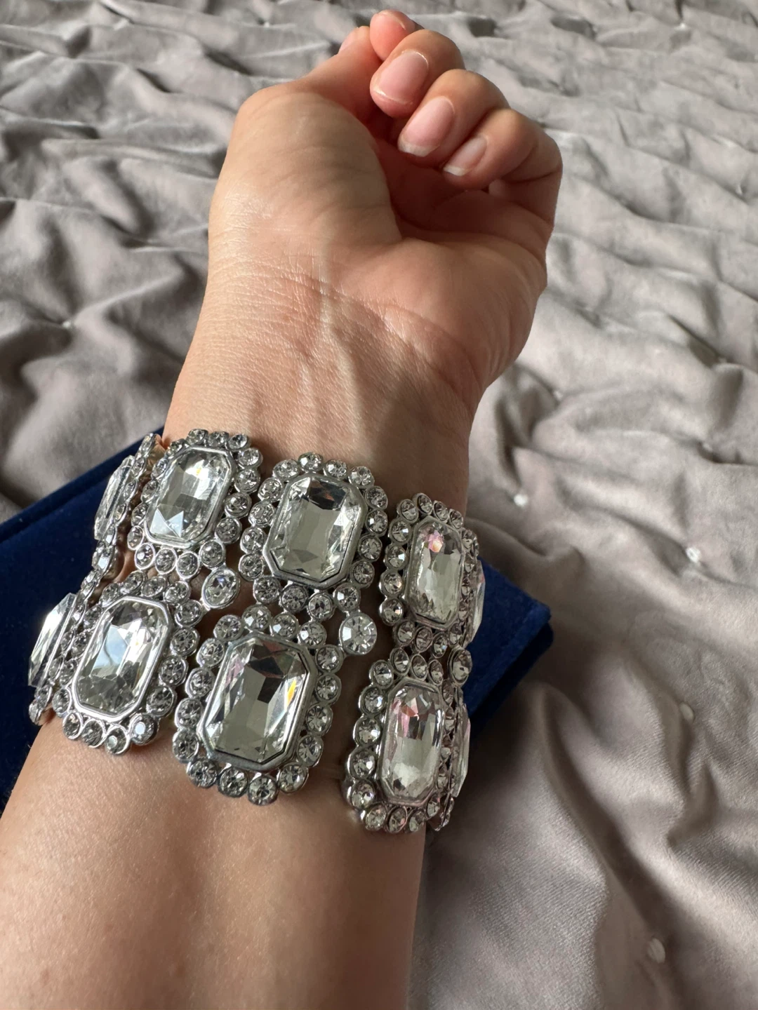 Sparkly Statement Bracelet with Chunky Chain