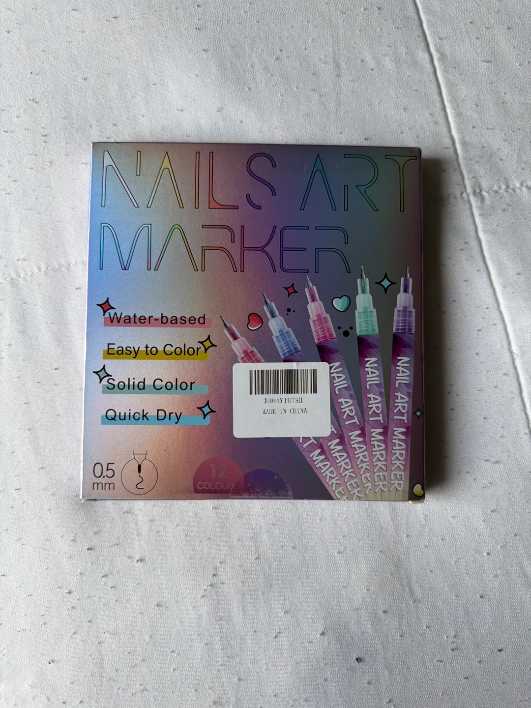 12 Color Nail Art Marker Pens Set