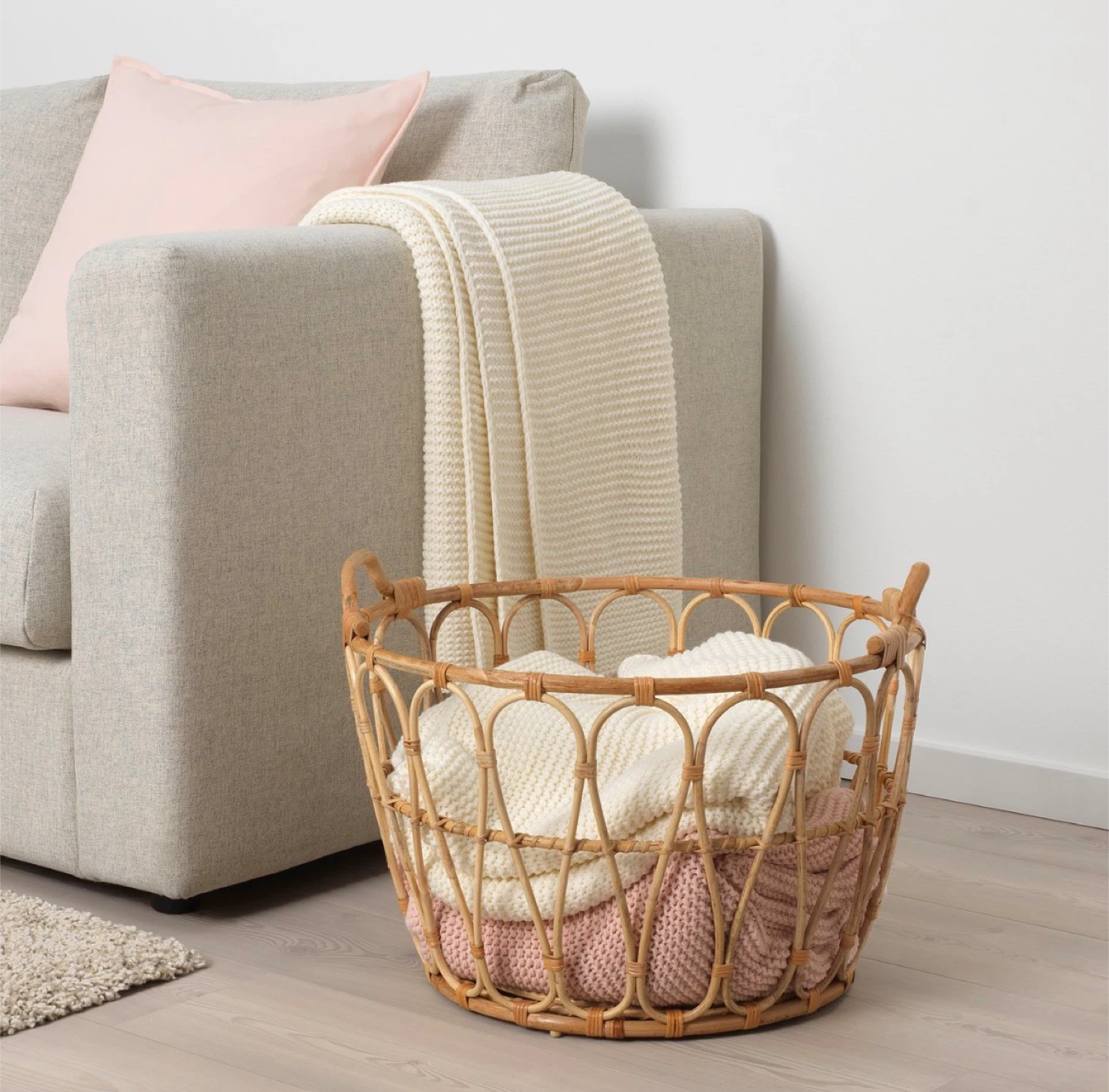 Rattan Basket with Handles - photo 2