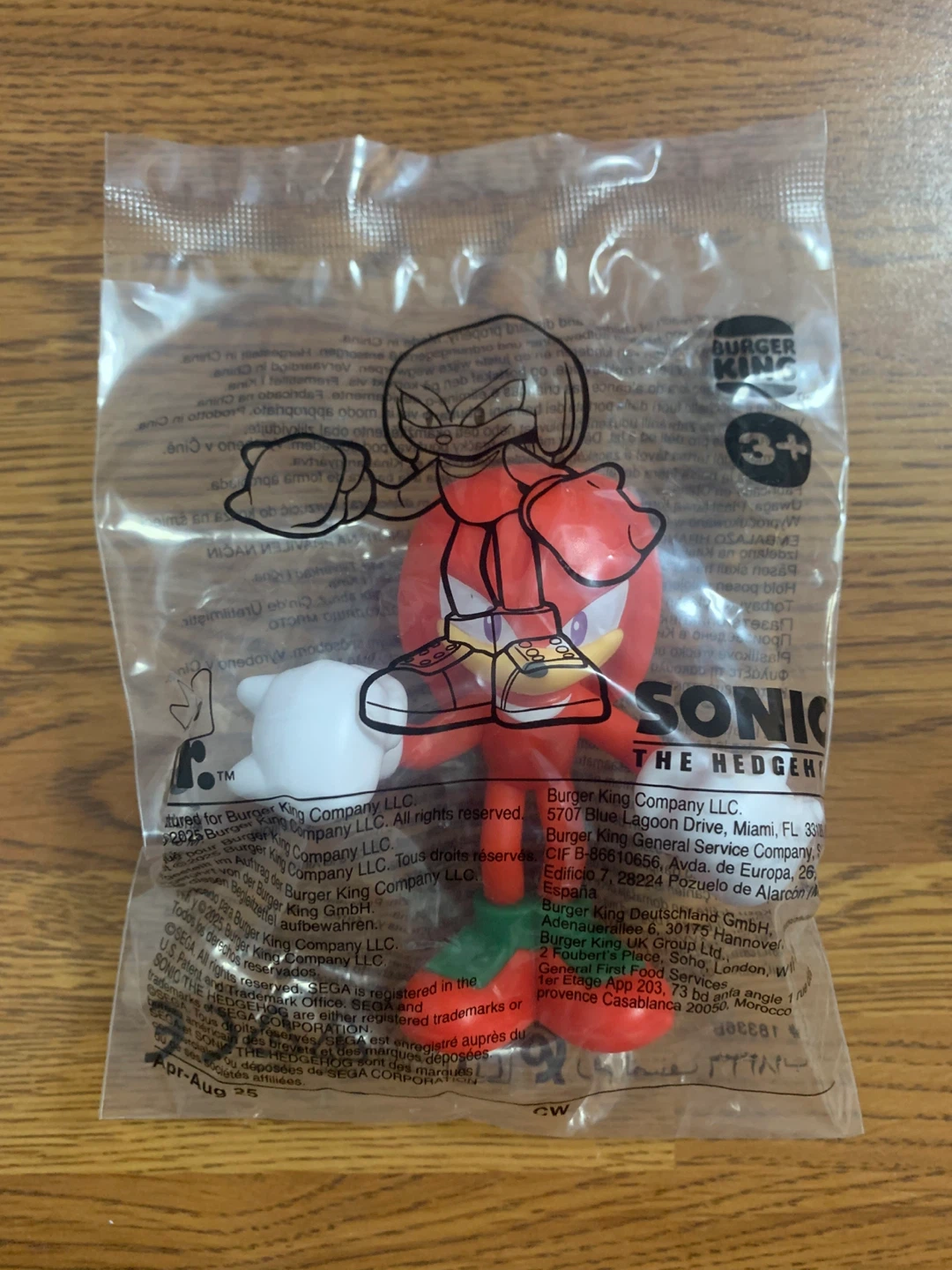 Burger King - Sonic The Hedgehog King Jr. Toy (Knuckles) - photo 2
