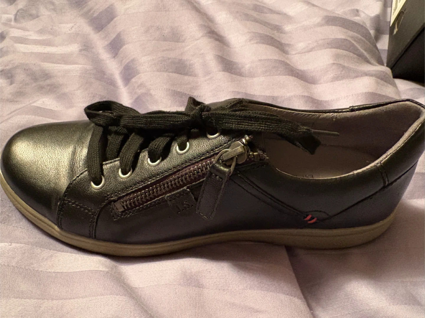 Josef Seibel Black Leather Sneakers Size 39 - photo 3