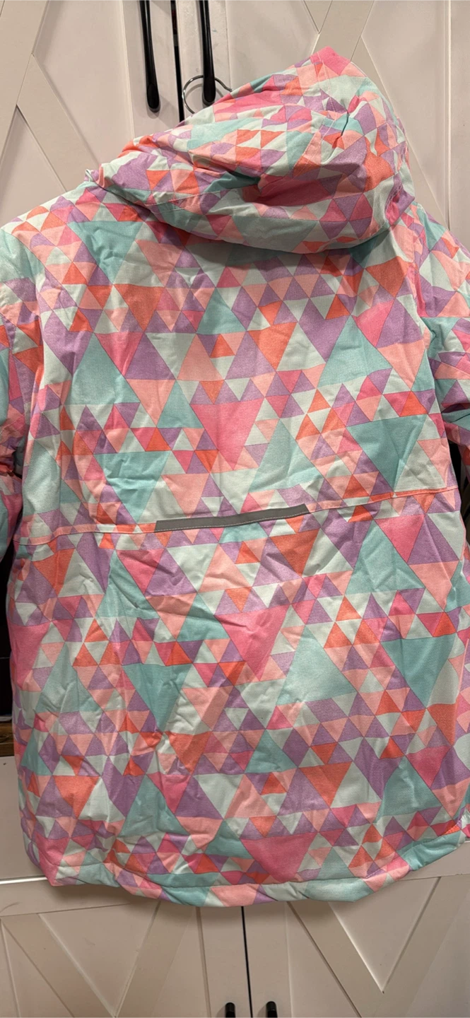 NEw Eddie Bauer Girls XL Dusty Pink Geometric Winter Jacket - photo 3