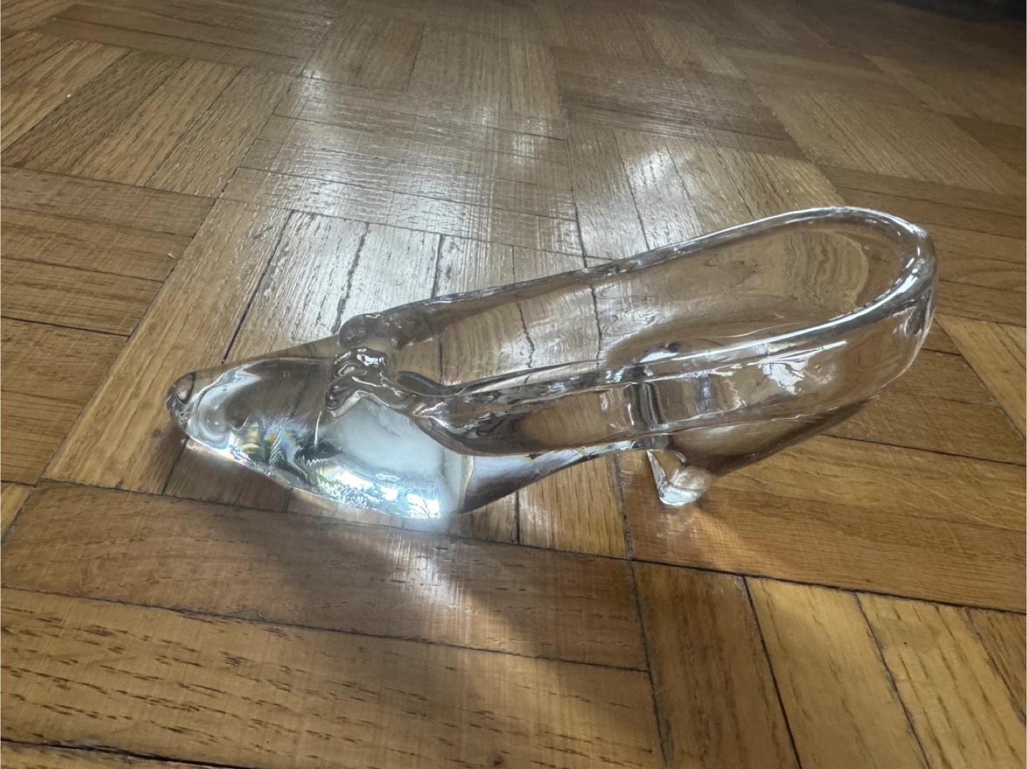 Clear Glass High Heel Shoe