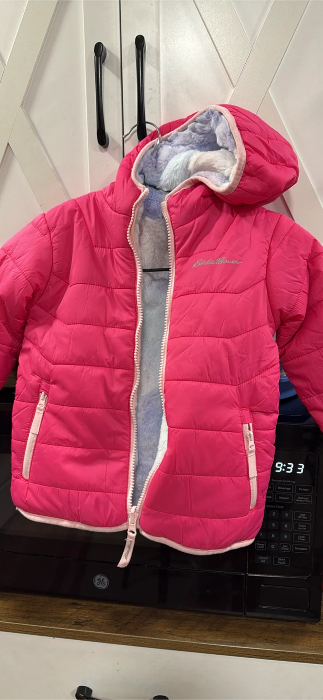 New XXS Eddie Bauer Puffer Jacket Magenta  MSRP 89$