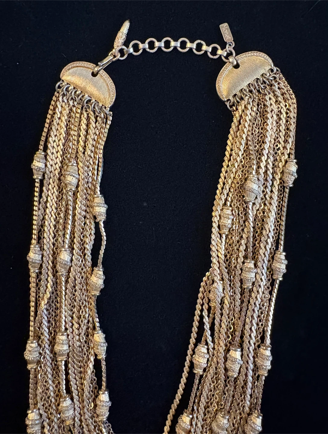 Vintage Monet Gold Tone Multi-Strand Necklace - photo 2