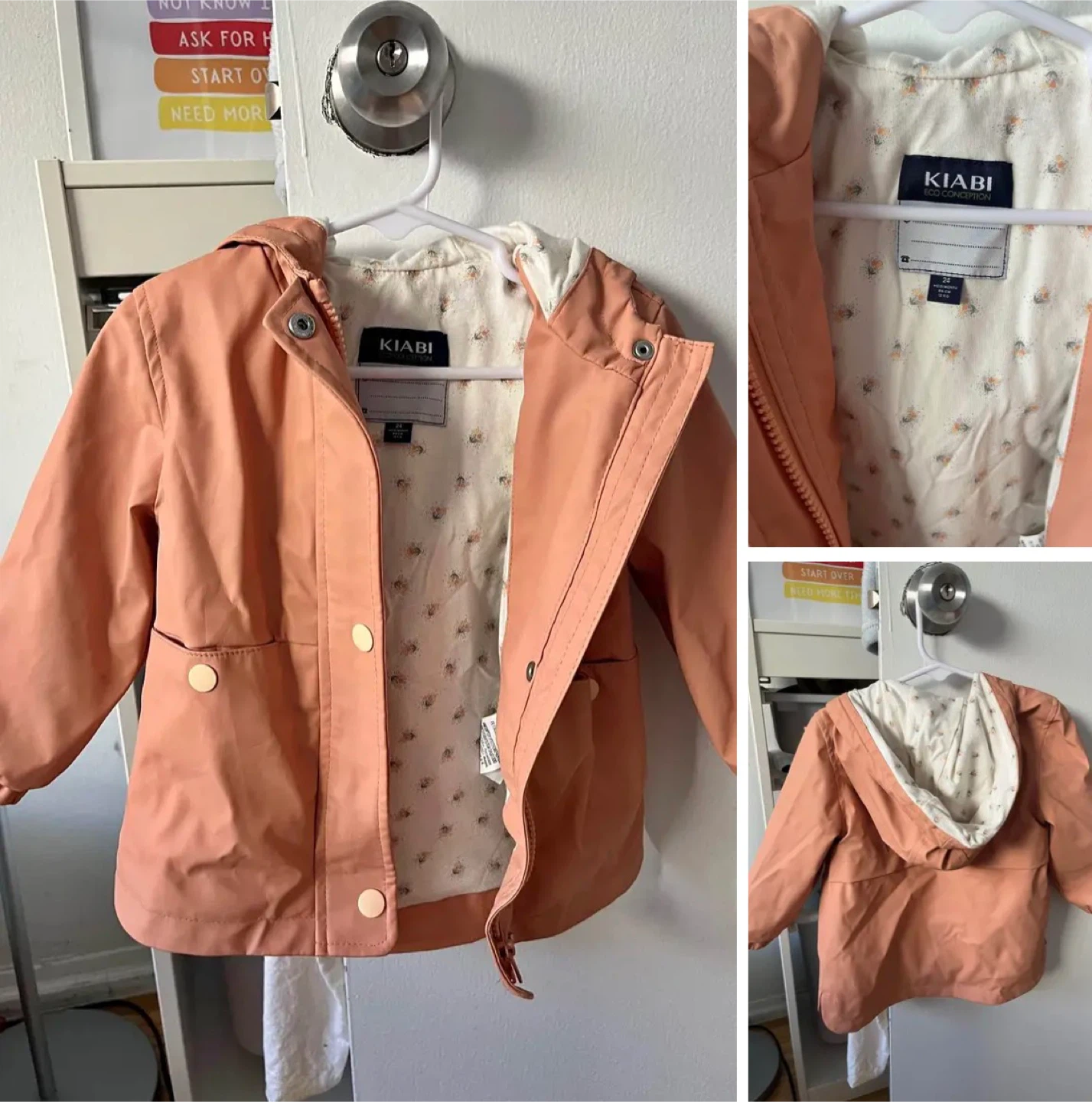NEW (without labels) Waterproof lined coat (24months)