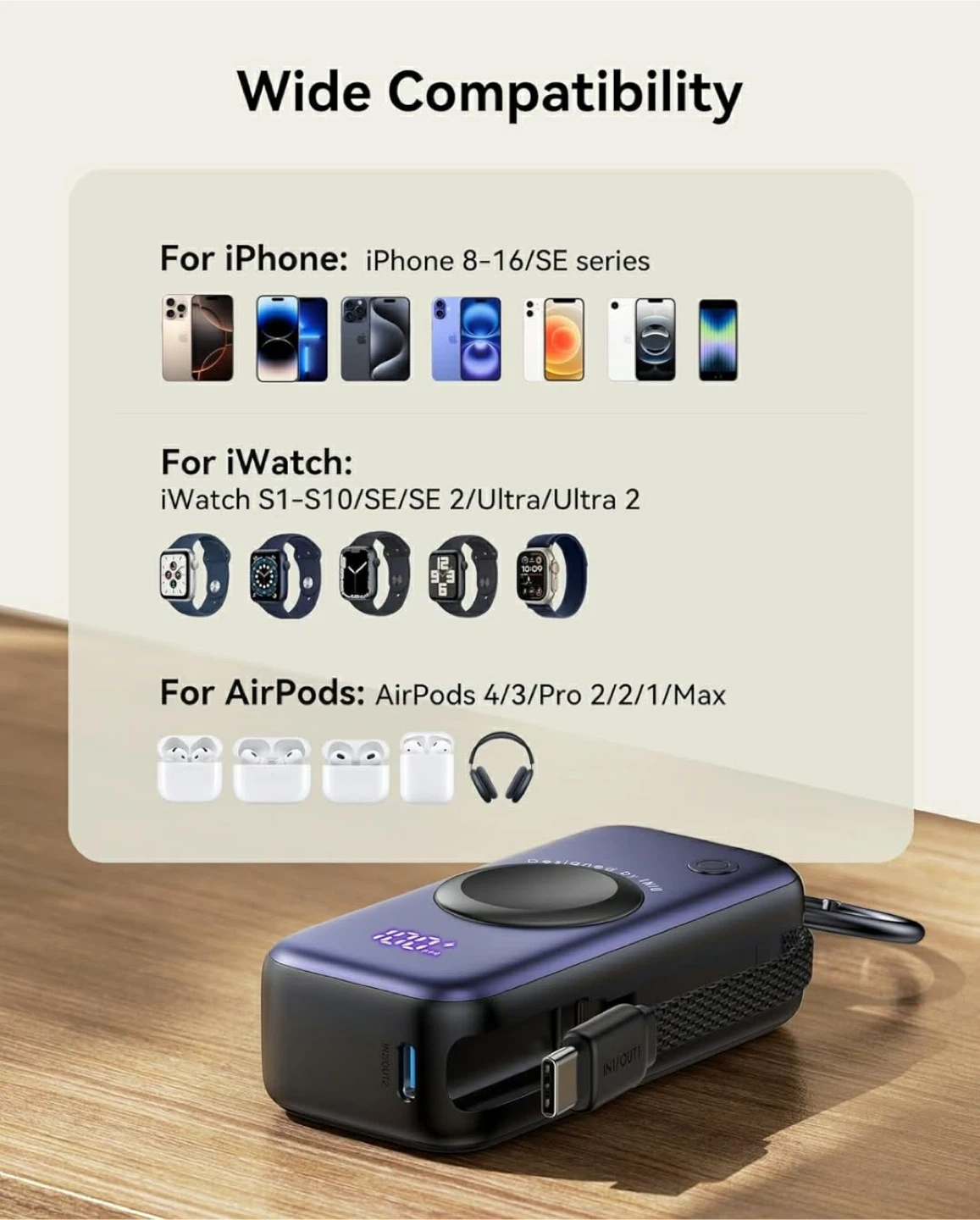 INUI 5W iWatch Charger Power Bank - photo 3